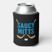 Saucy Mitts Hockey Sticks Coozie Dosenkühler (Kanne Rückseite)