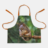 Saucy Red Eichhörnchen in der Tanne Schürze (Vorderseite)