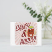 Saucy und Bossy Postkarte (Stehend Vorderseite)