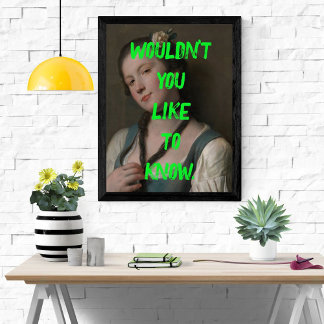 Saucy würde Sie nicht gerne Pop Art Girl kennen Poster