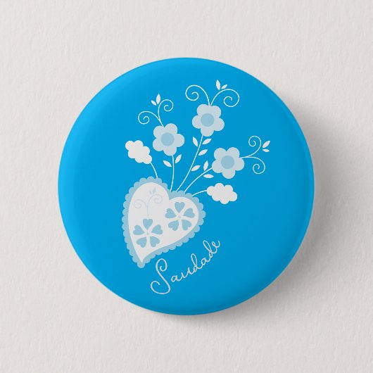 Saudade bedeutet, dass ich dir das portugiesische button (Vorderseite)