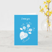 Saudade bedeutet, dass ich dir das portugiesische  karte (Gelbe Blume)