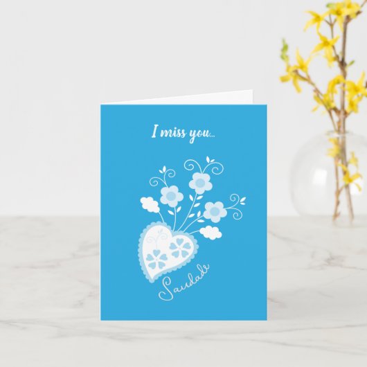 Saudade bedeutet, dass ich dir das portugiesische karte (Gelbe Blume)