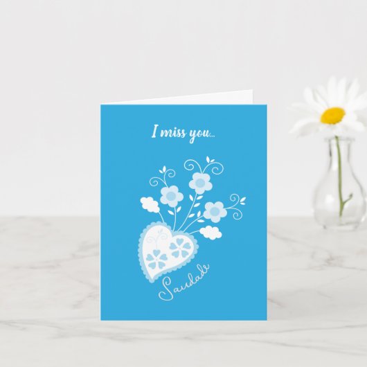 Saudade bedeutet, dass ich dir das portugiesische  karte (Kleine Pflanze)