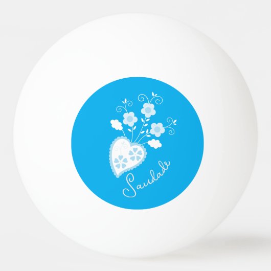 Saudade bedeutet, dass ich dir das portugiesische  tischtennisball (Vorderseite)