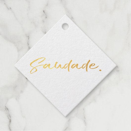 Saudade Black Gold Geschenkanhänger (Vorderseite)