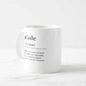 Saudade-Definition Portugiesisch Nostalgie Kaffeetasse (Vorderseite Links)