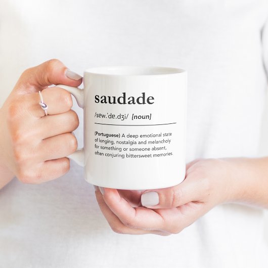Saudade-Definition Portugiesisch Nostalgie Kaffeetasse