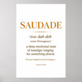 Saudade – Minimalist Portuguese Definition Print | Poster (Vorne)