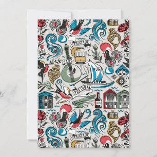 Saudade // populäre Motive aus Portugal Dankeskarte