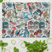 Saudade // populäre Motive aus Portugal Geschirrtuch (Gefaltet)