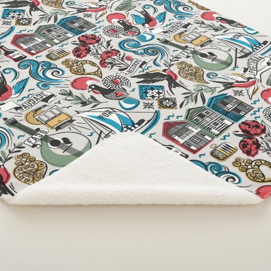 Saudade // populäre Motive aus Portugal Sherpadecke (3/4)