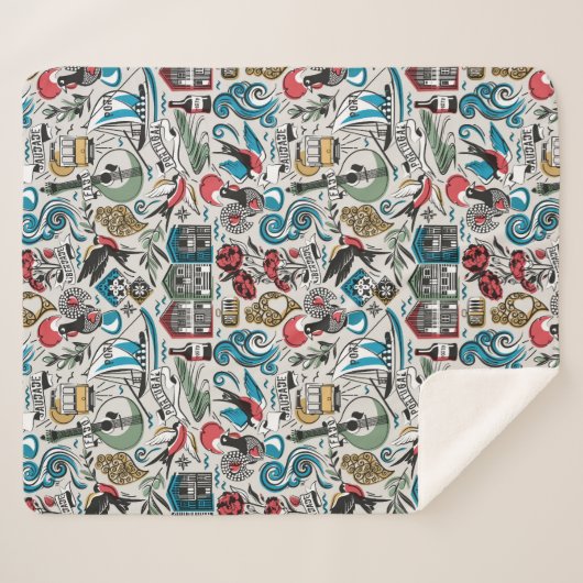 Saudade // populäre Motive aus Portugal Sherpadecke (Vorderseite (Horizontal))