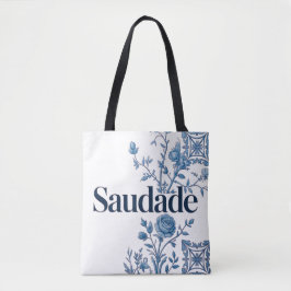 Saudade Portuguese Tote Bag – Blue Azulejo Floral Tasche