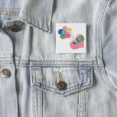 Saudi-amerikanischer quadratischer pinback Knopf Button (Beispiel)