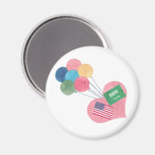 saudi-amerikanischer Rundmagnet Magnet (Vorderseite/Rückseite)