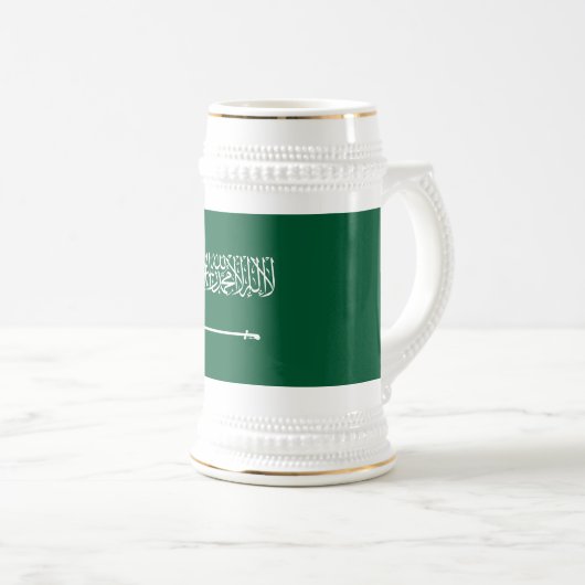 Saudi Arabia Flag Bierglas (VorderseiteRechts)