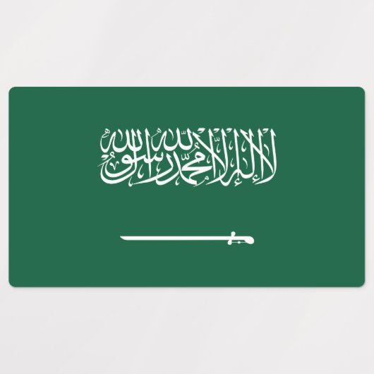 Saudi Arabia Flag Etiketten (Design 1)
