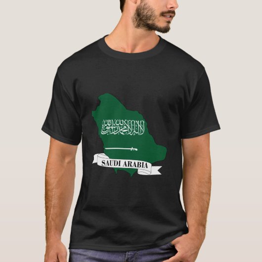 saudi arabia flag map T-Shirt (Vorderseite)