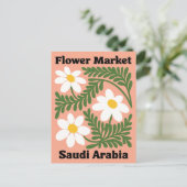 Saudi Arabia Flower Market White Daisy Postkarte (Stehend Vorderseite)