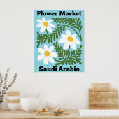 Saudi Arabia Flower Market White Daisy Wall Poster (Küche)