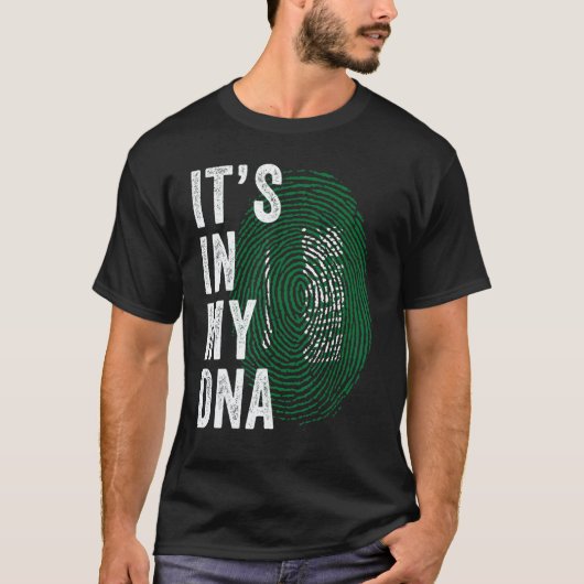 Saudi Arabia It's In My DNA Saudi Fingerprint Saud T-Shirt (Vorderseite)