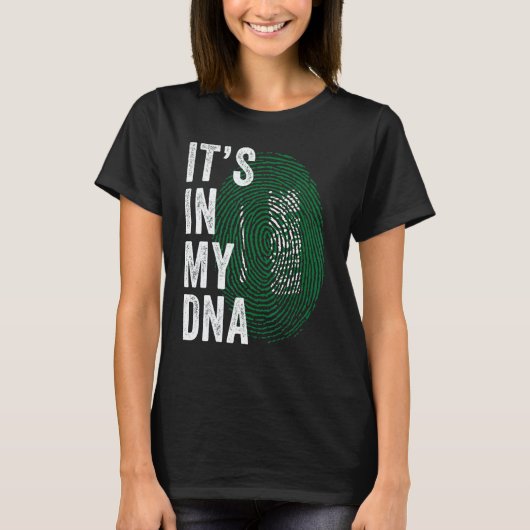 Saudi Arabia It's In My DNA Saudi Fingerprint Saud T-Shirt (Vorderseite)