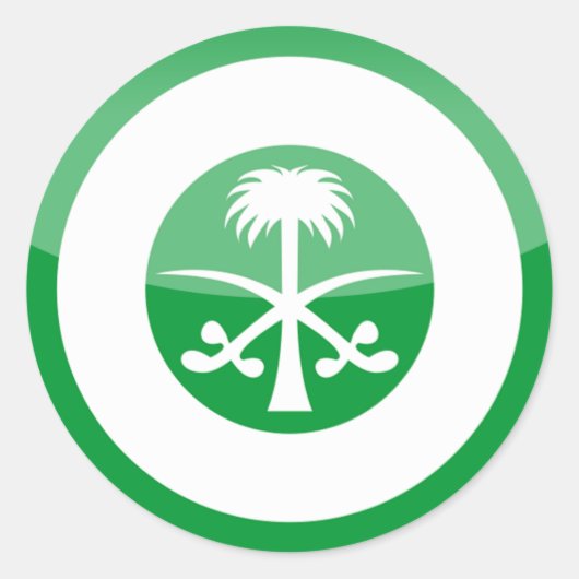 Saudi_arabia Runder Aufkleber (Vorderseite)