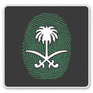 SAUDI ARABIA SYMBOL FINGER DRUCKEN AUFKLEBER