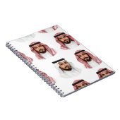 Saudi Arabian Men Portrait Pattern Notizblock (Rechte Seite)