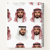 Saudi Arabian Men Portrait Pattern Notizblock (Rückseite)