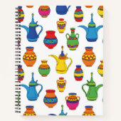Saudi Arabian Pottery & Dallah Pattern Notizblock (Vorderseite)