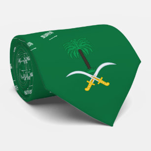 Saudi-Arabianische Flagge und Emblem, Flagge Saudi Krawatte