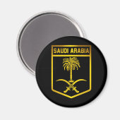 Saudi-Arabien-Emblem Magnet (Vorderseite/Rückseite)