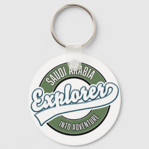 Saudi-Arabien-Entdecker in das Abenteuer-Logo Schlüsselanhänger