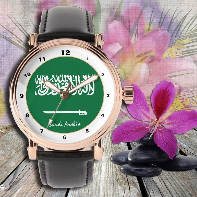 Saudi-Arabien Fahne beobachten / Design Armbanduhr (Von Creator hochgeladen)