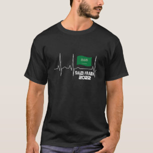 Saudi-Arabien Flag Herzschlag T-Shirt