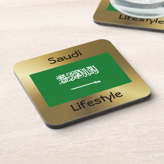 Saudi-Arabien Flag+Untersetzer Untersetzer (Linke Seite)