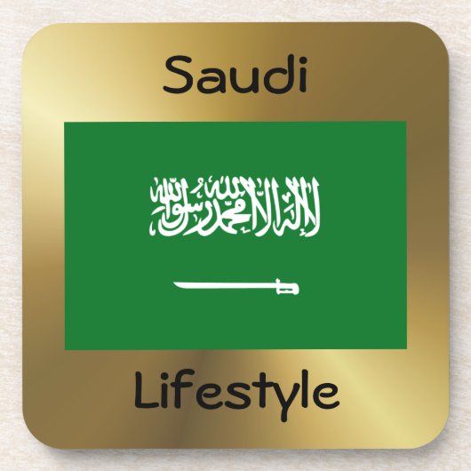 Saudi-Arabien Flag+Untersetzer Untersetzer (Vorderseite)