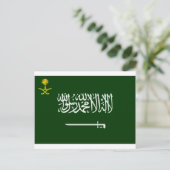 Saudi-Arabien-Flagge Alt2 Postkarte (Stehend Vorderseite)