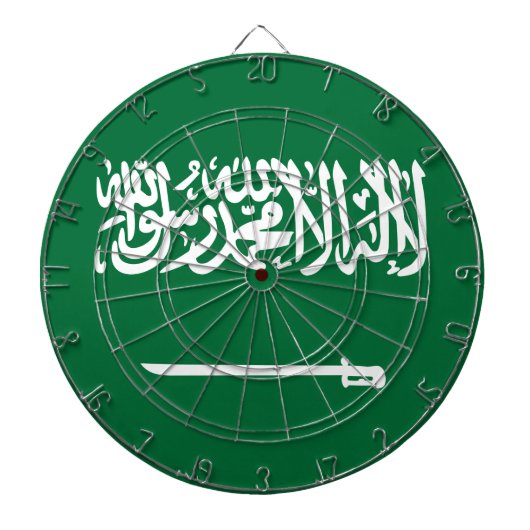 Saudi-Arabien-Flagge Dartscheibe (vorne)