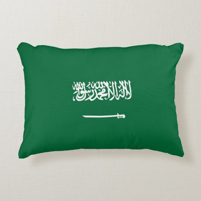 Saudi-Arabien-Flagge Dekokissen (Vorderseite)
