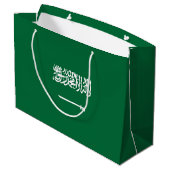 Saudi-Arabien-Flagge Große Geschenktüte (Rückseite Schrägansicht)