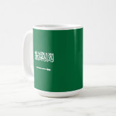 Saudi-Arabien-Flagge Kaffeetasse (Vorderseite Links)