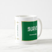 Saudi-Arabien Flagge + Karten-Tasse Kaffeetasse (VorderseiteRechts)