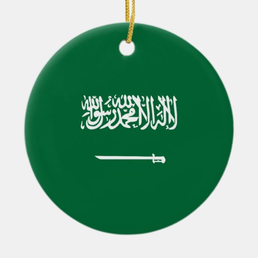 Saudi-Arabien-Flagge Keramik Ornament (Vorne)