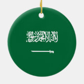 Saudi-Arabien-Flagge Keramik Ornament (Hinten)