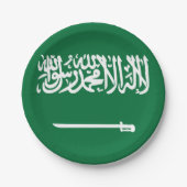 Saudi-Arabien Flagge Pappteller (Vorderseite)