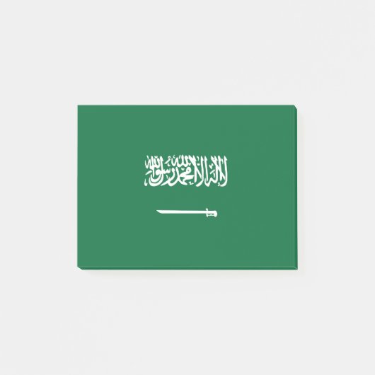 Saudi-Arabien-Flagge Post-it Klebezettel (Vorderseite)