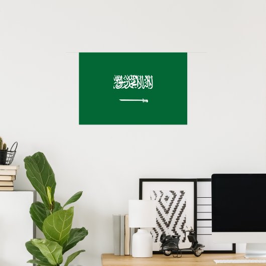 Saudi-Arabien-Flagge Poster (Heimbüro)